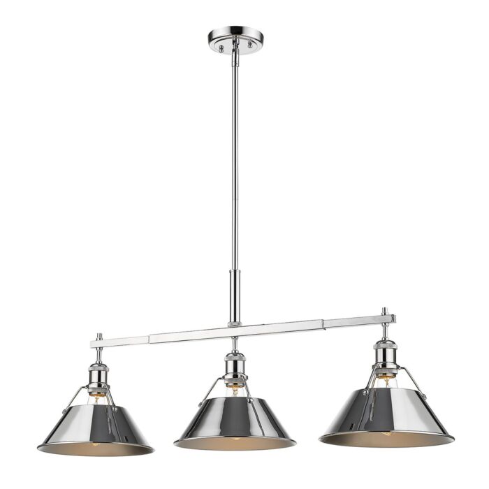 Three Light Linear Pendant by Golden