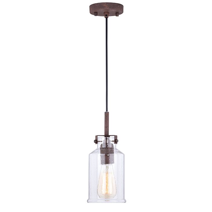 Milone 1-Light Mini Pendant in Textured Rustic Bronze