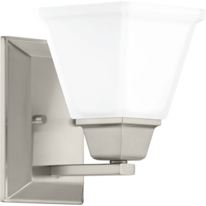 Clifton Heights 1-Light Bathroom Vanity Light in Brushed Nickel