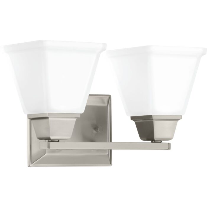 Clifton Heights 2-Light Bathroom Vanity Light in Brushed Nickel
