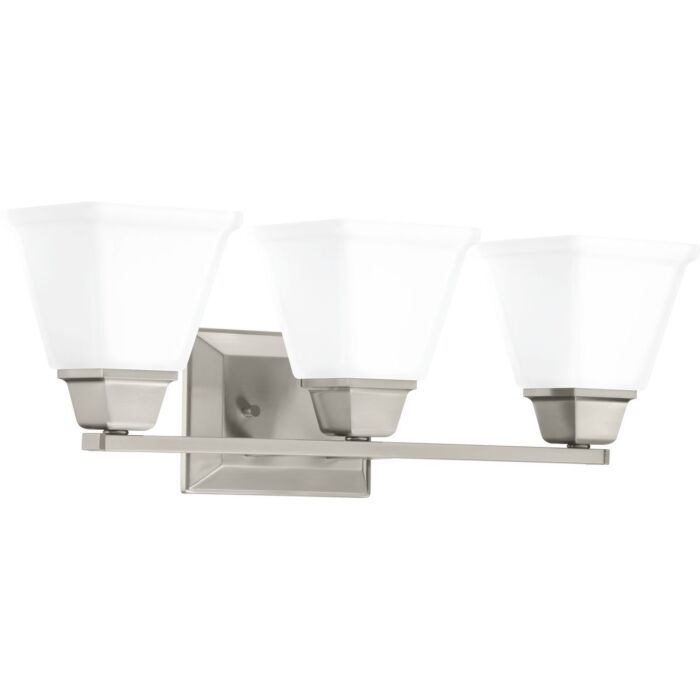 Clifton Heights 3-Light Bathroom Vanity Light in Brushed Nickel