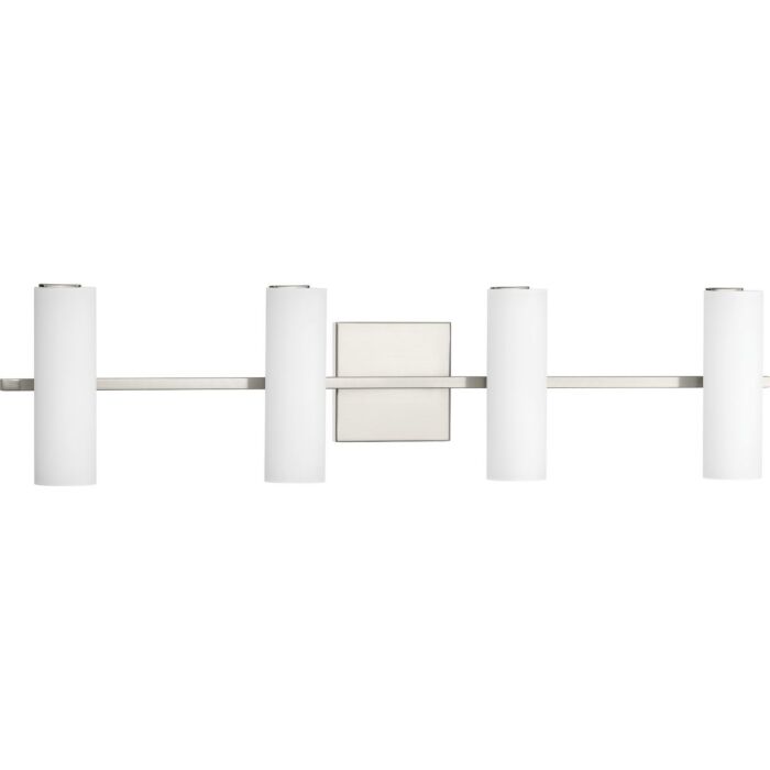 Colonnade LED 4-Light LED Bathroom Vanity Light in Brushed Nickel