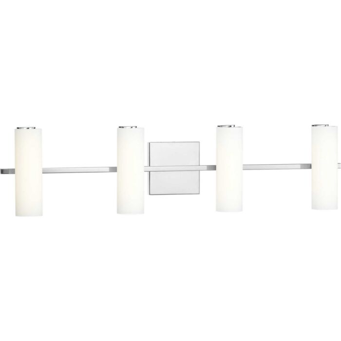 Colonnade LED 4-Light LED Bathroom Vanity Light in Polished Chrome