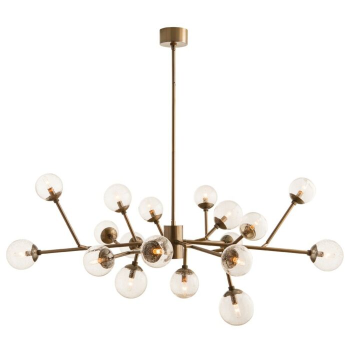 Arteriors Dallas 30 Inch 18 Light Chandelier in Vintage Brass