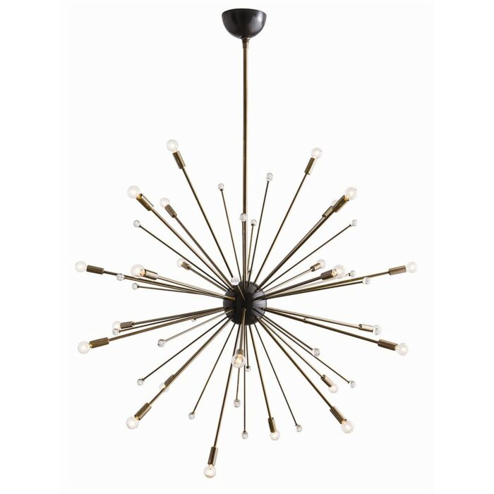 Arteriors Imogene 42 Inch 24 Light Chandelier in Vintage Brass