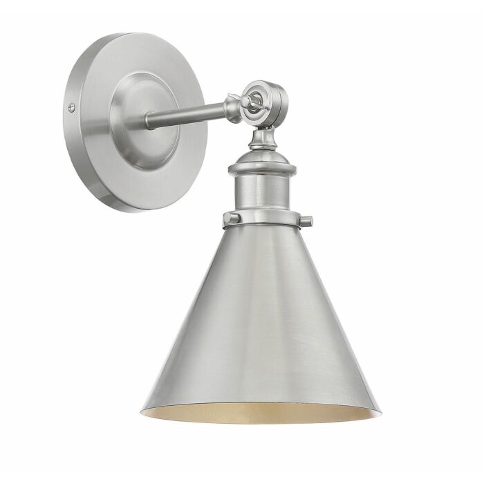 Savoy House Glenn 1 Light Adjustable Wall Sconce in Satin Nickel