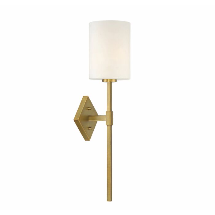 Savoy House Destin 1 Light Wall Sconce in Warm Brass