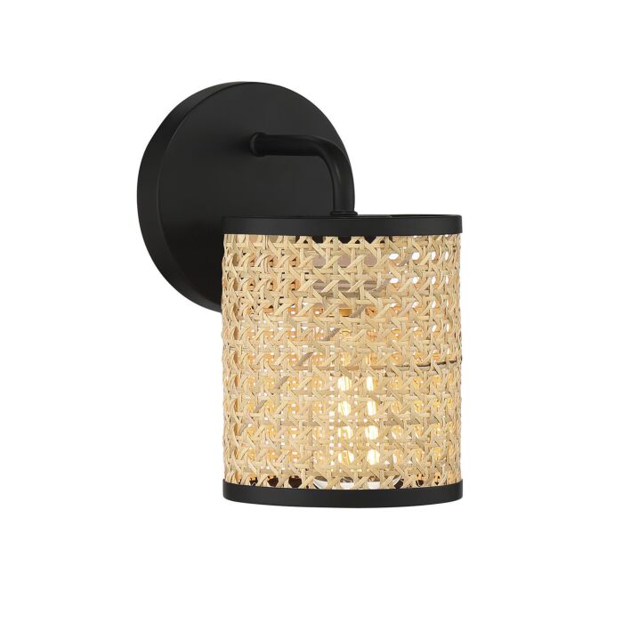 Savoy House Jaylar 1 Light Wall Sconce in Matte Black