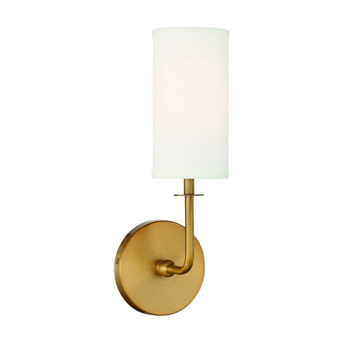 Savoy House Powell 1 Light Wall Sconce in Warm Brass