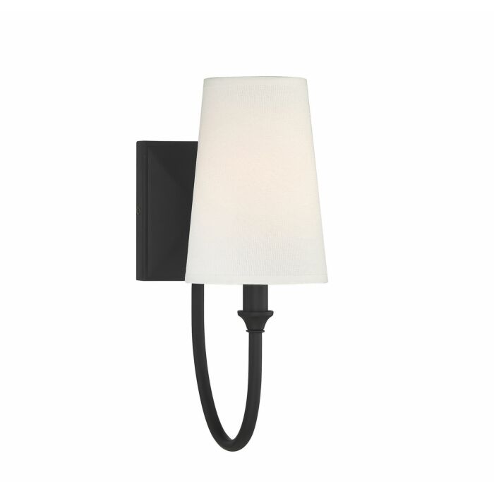 Savoy House Cameron 1 Light Wall Sconce in Matte Black