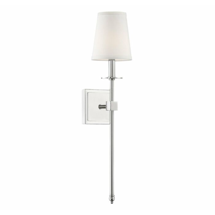Savoy House Monroe 1 Light Wall Sconce in Polished Nickel