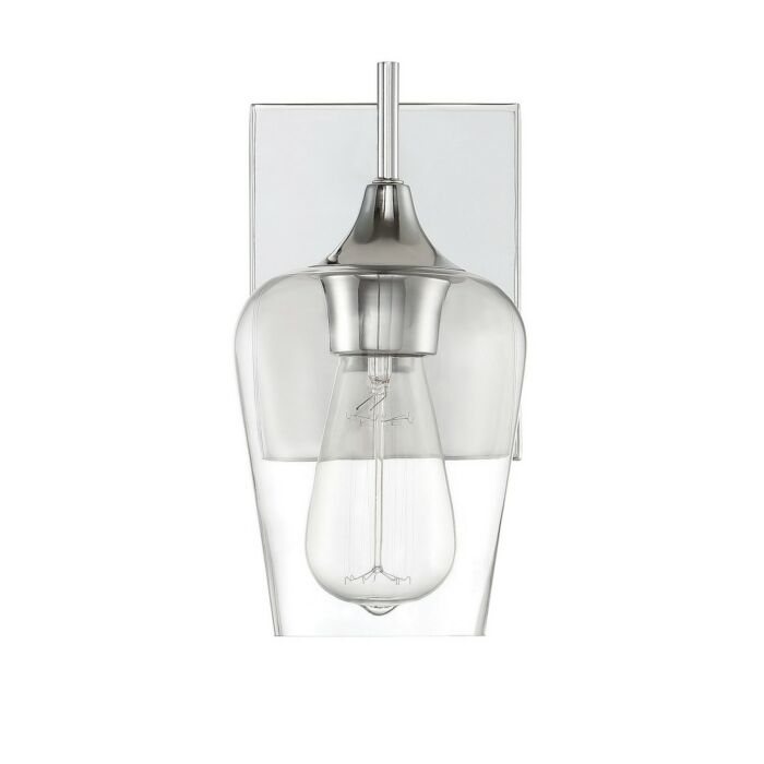 Savoy House Octave 1 Light Wall Sconce in Polished Chrome