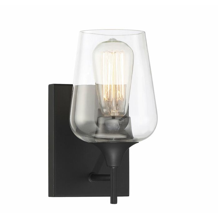 Savoy House Octave 1 Light Wall Sconce in Matte Black