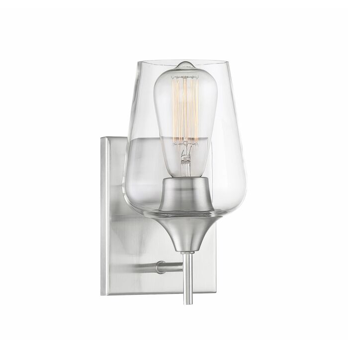 Savoy House Octave 1 Light Wall Sconce in Satin Nickel
