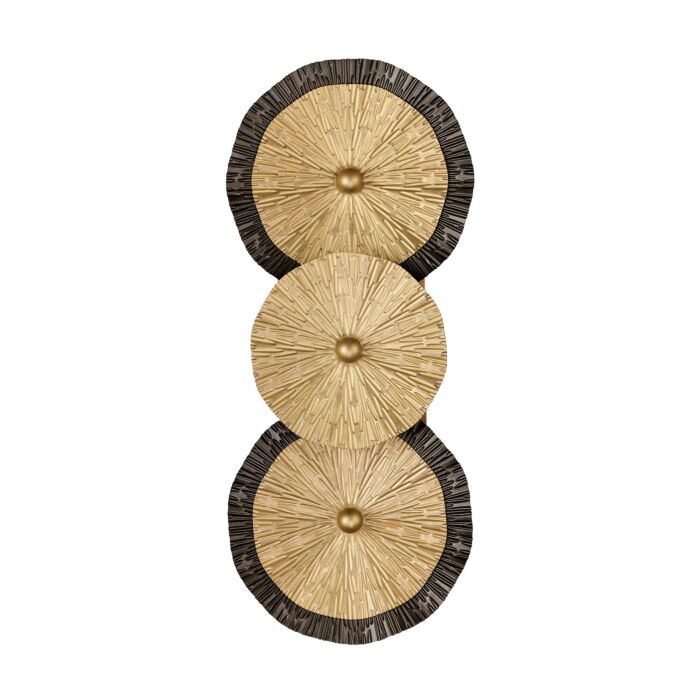 Lincoln 2-Light Wall Sconce in Distressed Gold and Bronze by Breegan Jane