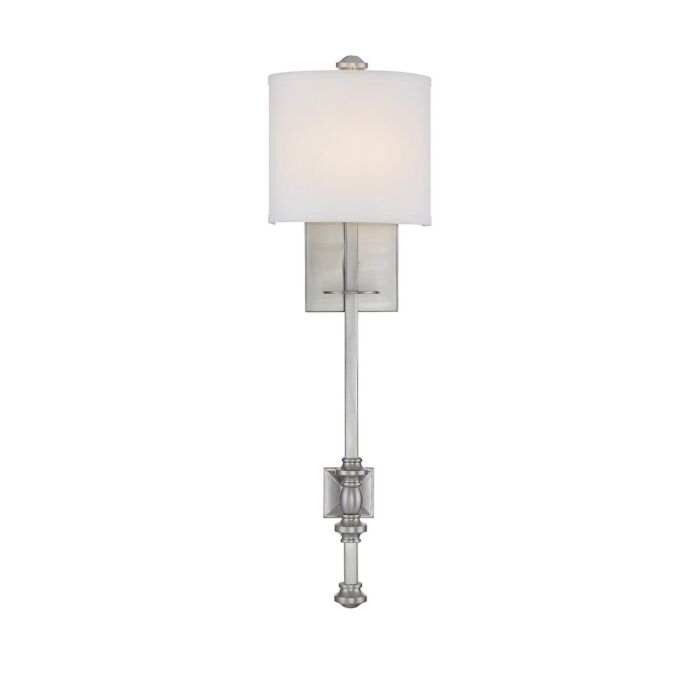 Savoy House Devon by Brian Thomas 1 Light Wall Sconce in Satin Nickel