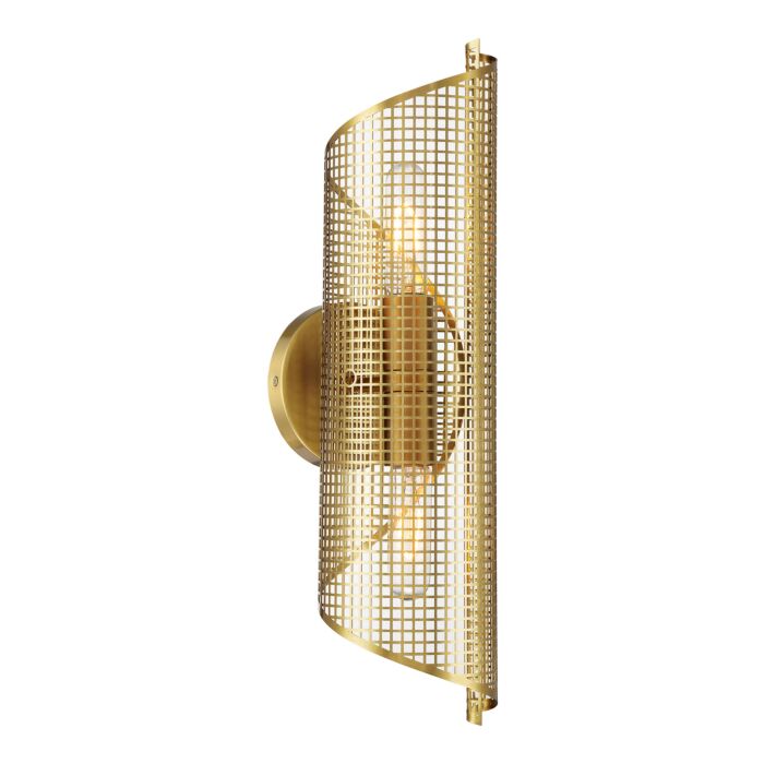Hillbourne 2-Light Wall Sconce in Warm Brass