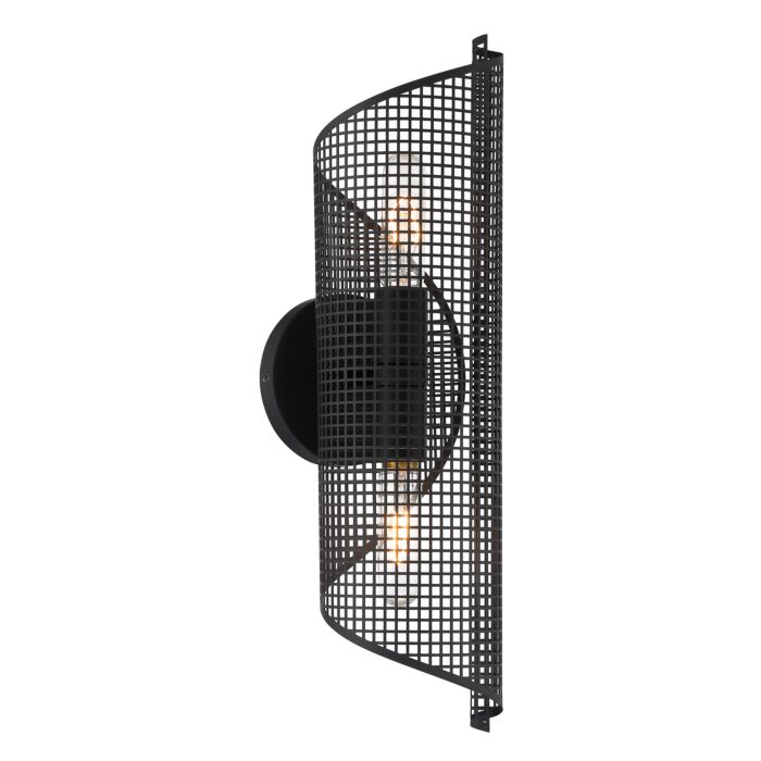 Hillbourne 2-Light Wall Sconce in Matte Black