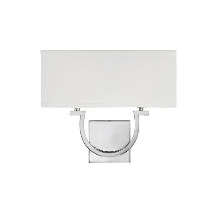 Savoy House Rhodes 2 Light Wall Sconce in Polished Nickel