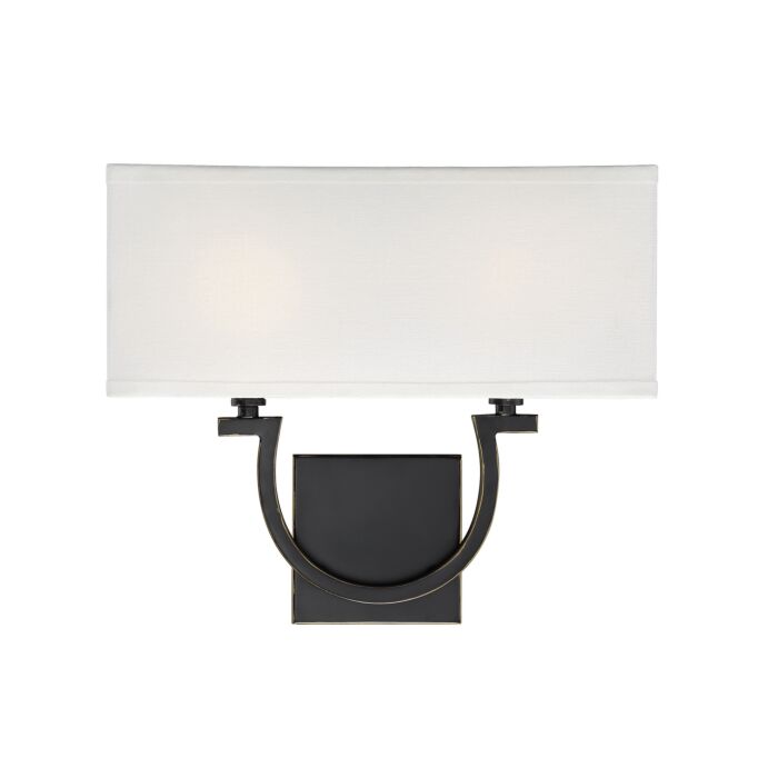 Savoy House Rhodes 2 Light Wall Sconce in Classic Bronze
