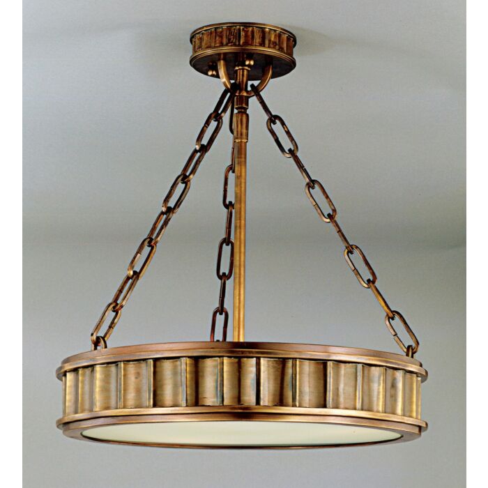 Hudson Valley Middlebury 3 Light Ceiling Light in Aged Brass