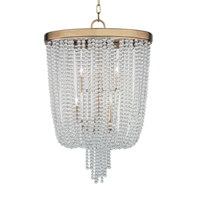 Hudson Valley Royalton 8 Light 28 Inch Pendant Light in Aged Brass