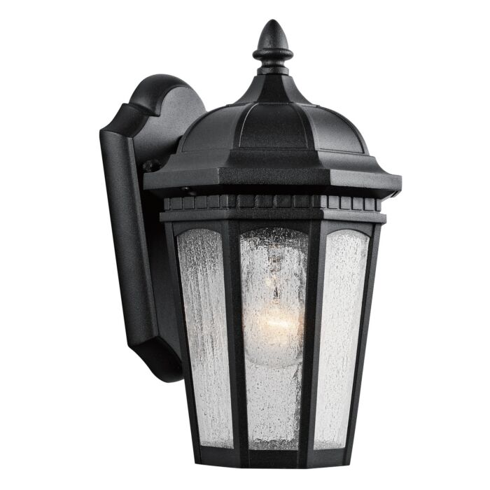 Kichler Courtyard Small Outdoor Wall Lantern in Textured Black
