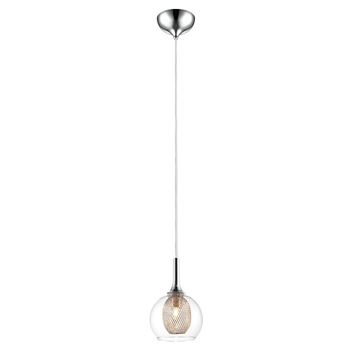Z Lite Auge 1 Light Mini Pendant Light In Chrome