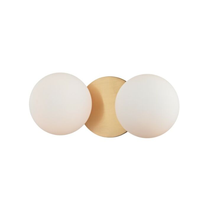 Hudson Valley Baird 2 Light 11 Inch Bathroom Vanity Light in Aged Brass