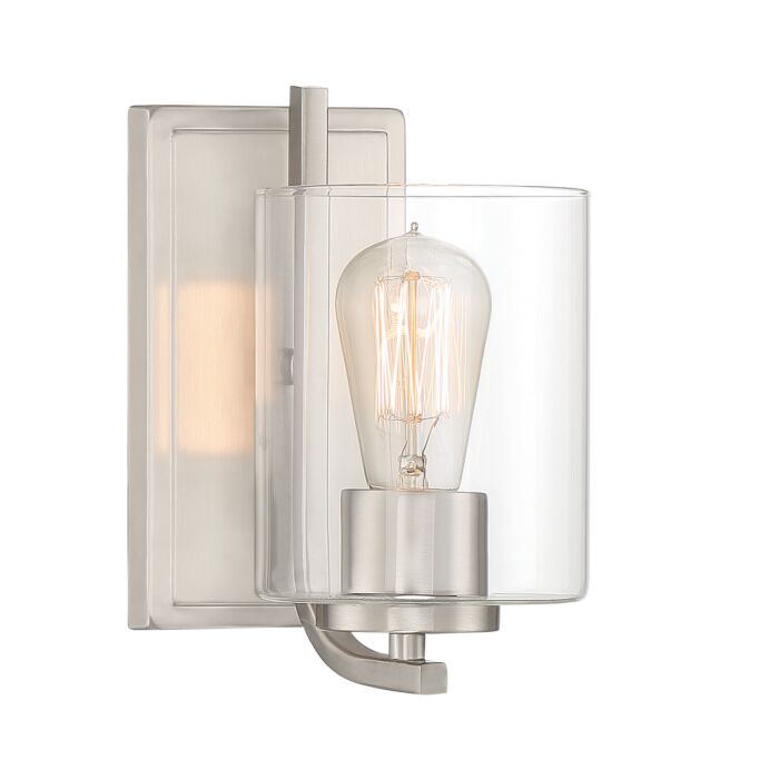 Liam 1-Light Wall Sconce in Platinum (Satin)