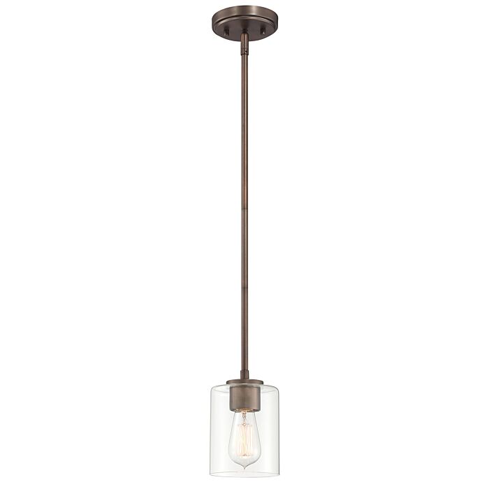 Liam 1-Light Mini Pendant in Bronze (Satin Copper)