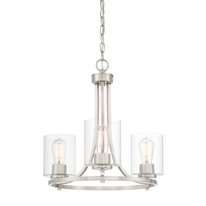 Liam 3-Light Chandelier in Platinum (Satin)