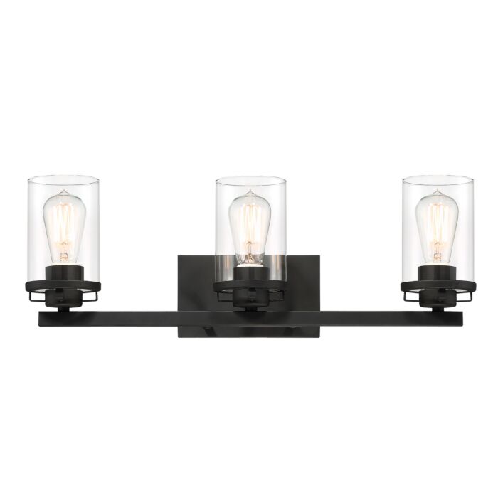 Jedrek 3-Light Bathroom Vanity Light in Black