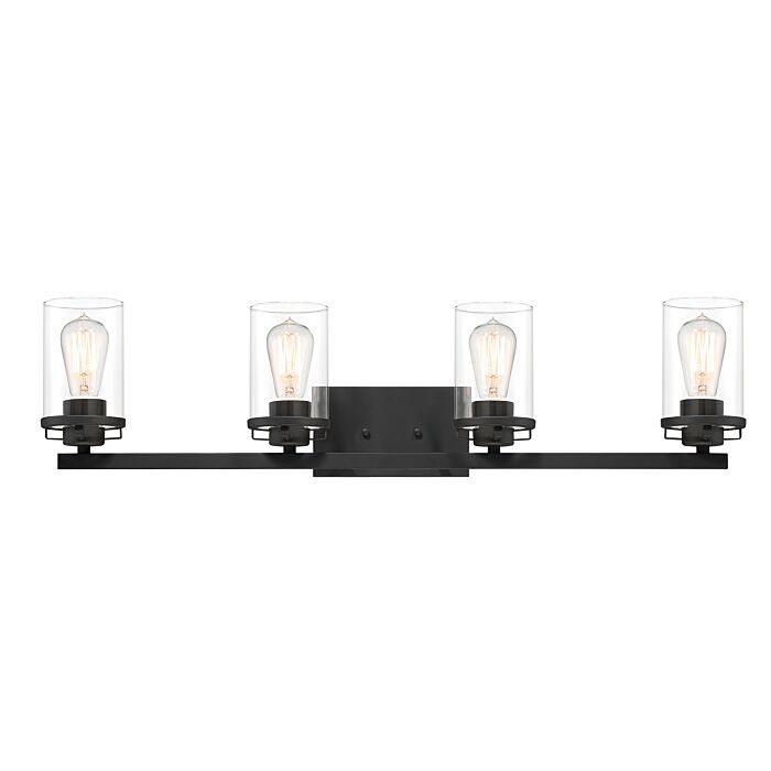 Jedrek 4-Light Bathroom Vanity Light in Black