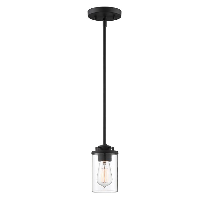 Jedrek 1-Light Mini Pendant in Black