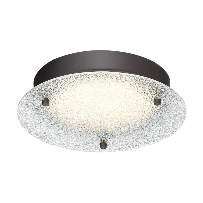 Deco Edge 1-Light LED Flushmount in Satin Bronze