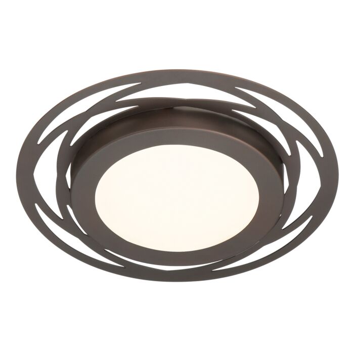 Deco Edge 1-Light LED Flushmount in Satin Bronze