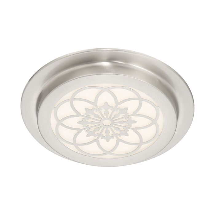 Deco Edge 1-Light LED Flushmount in Satin Platinum
