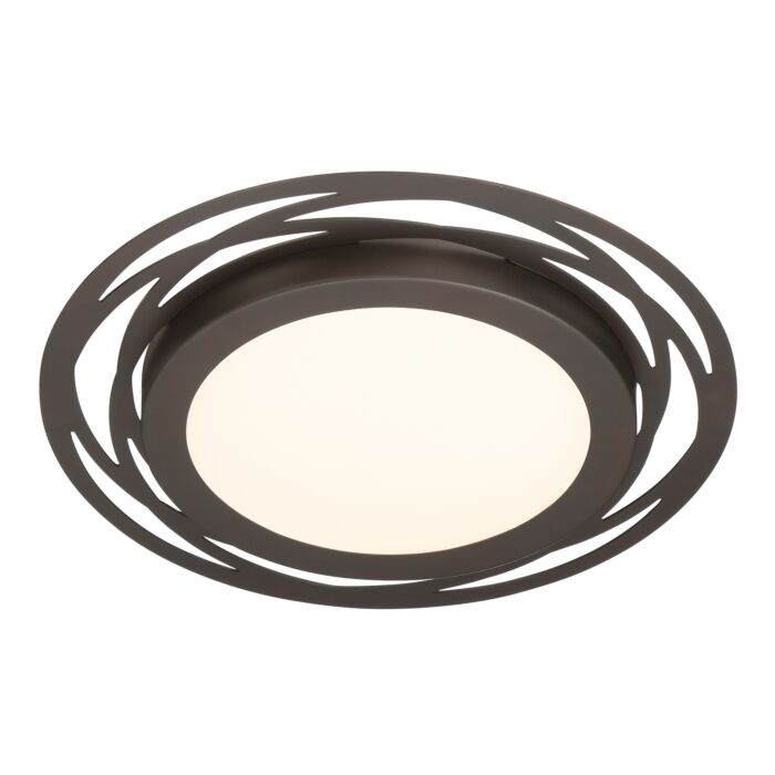 Deco Edge 1-Light LED Flushmount in Satin Bronze