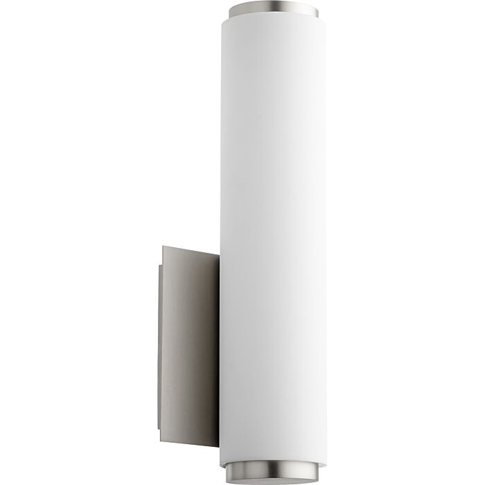 Quorum Transitional 13 Inch Wall Sconce in Satin Nickel