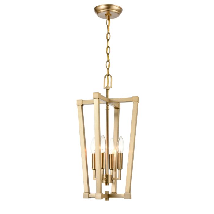 Millennium 4 Light Pendant Light in Modern Gold