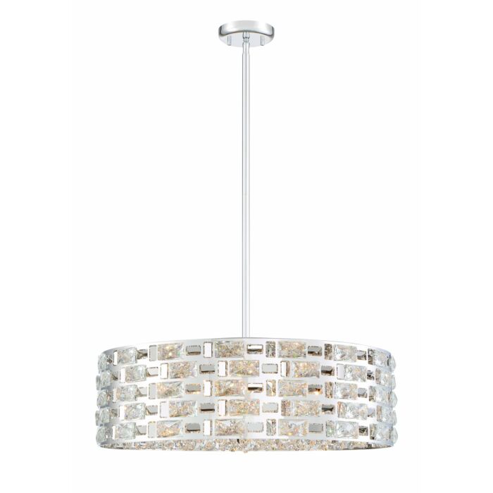 Z Lite Aludra 7 Light Pendant Light In Chrome