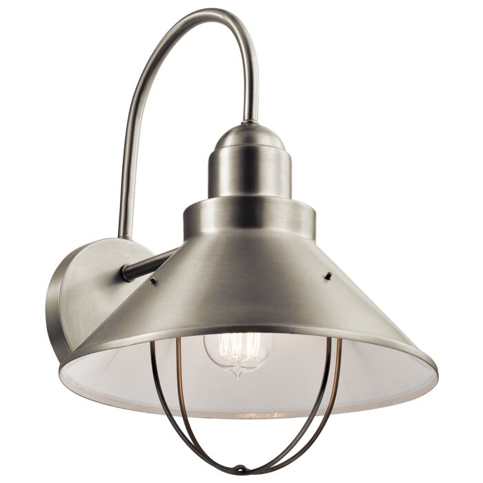 Kichler Seaside 1 Light XLarge Outdoor Wall in Brushed Nickel