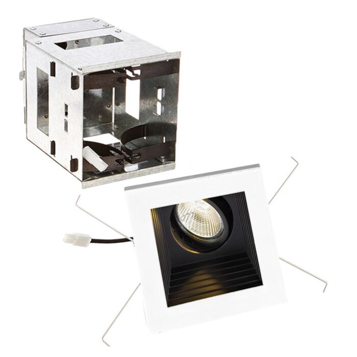 LED Single Light Remodel Housing with Trim and Light Engine