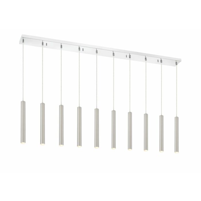 Z Lite Forest 10 Light Linear Pendant Light In Chrome