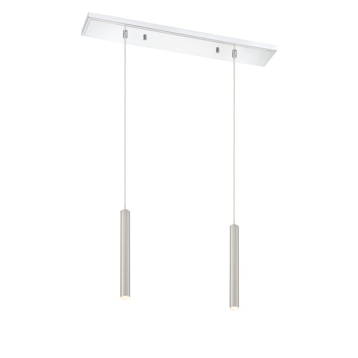 Z Lite Forest 2 Light Linear Pendant Light In Chrome