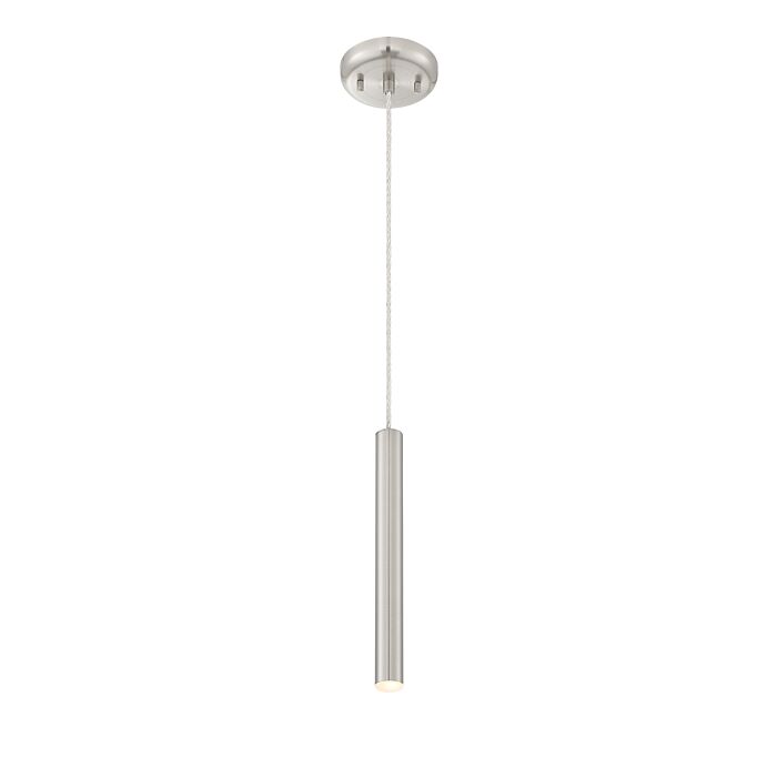 Z Lite Forest 1 Light Mini Pendant Light In Brushed Nickel