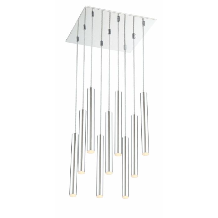 Z Lite Forest 9 Light Chandelier In Chrome