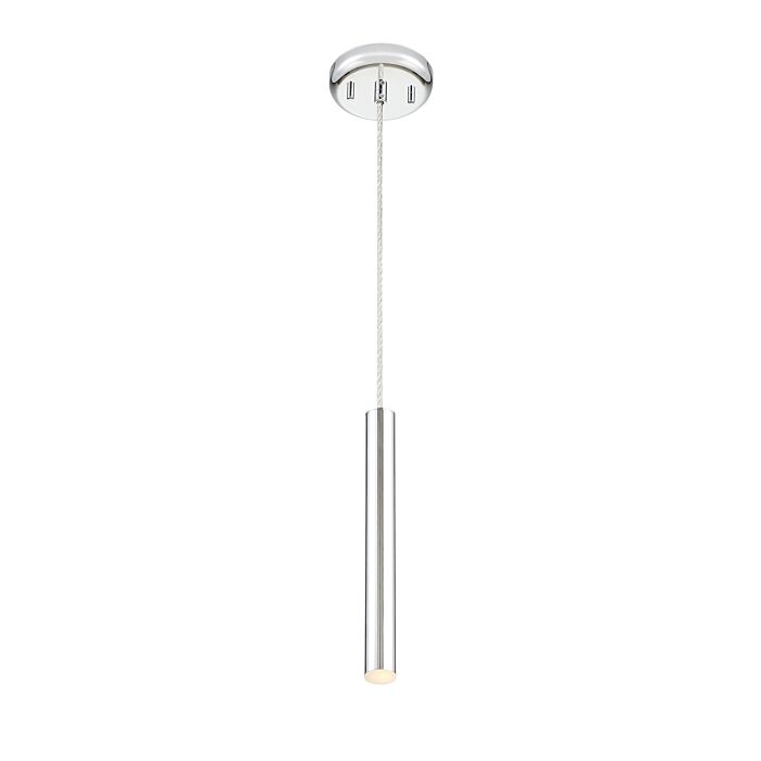 Z Lite Forest 1 Light Mini Pendant Light In Chrome