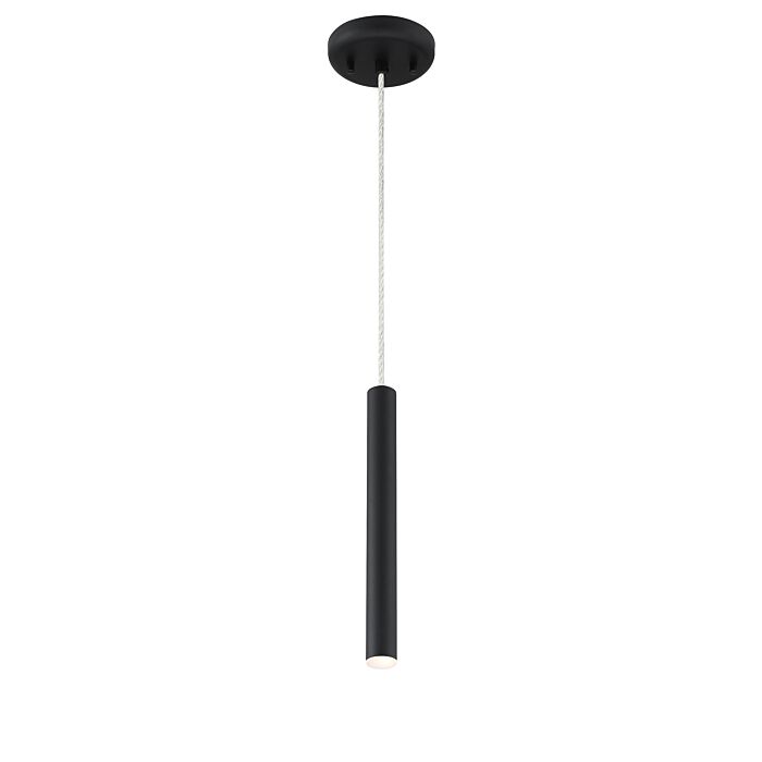 Z Lite Forest 1 Light Mini Pendant Light In Matte Black